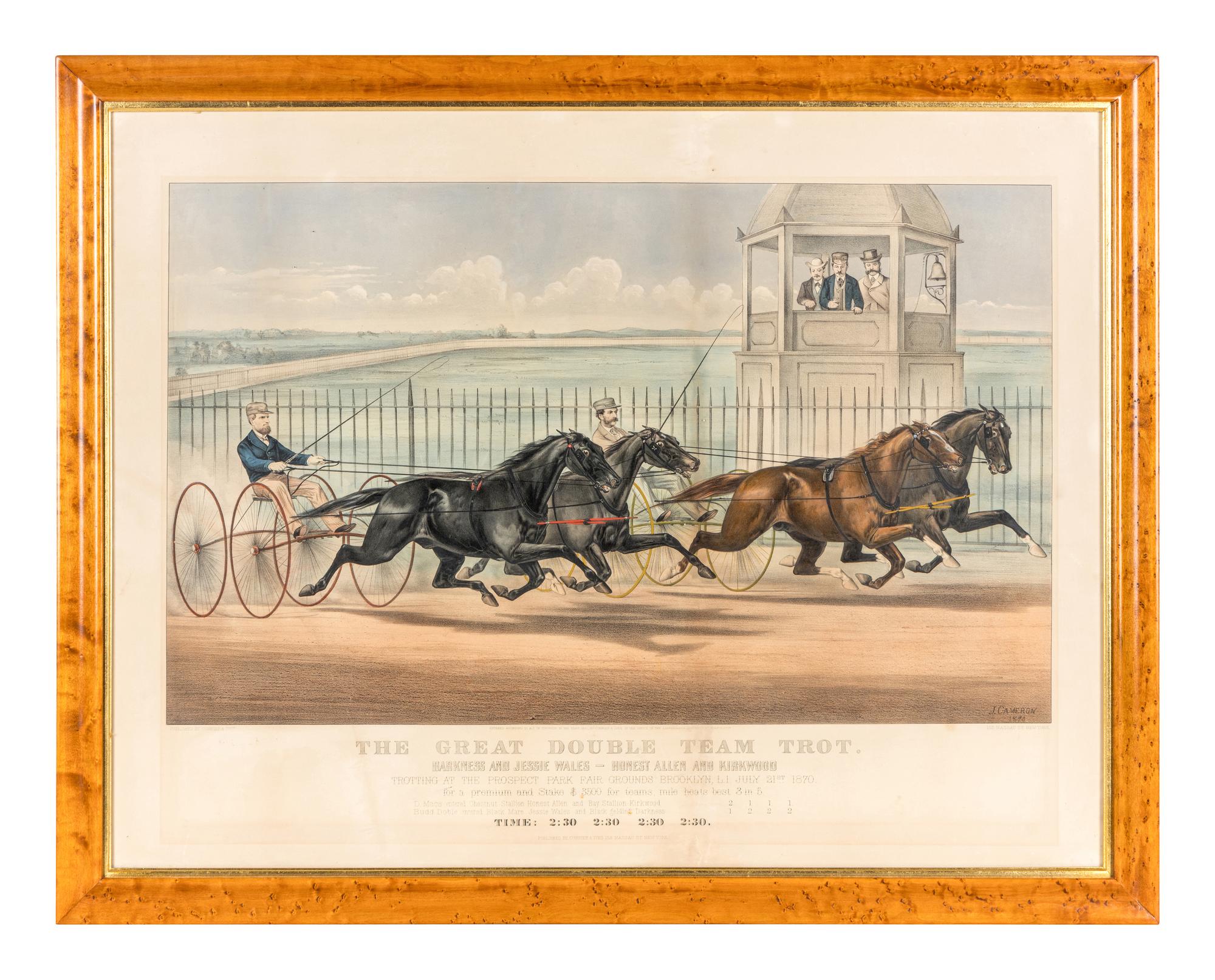 [HORSE RACING SCENES] -- CURRIER and IVES, publishers -- After John Cameron, J. McAuliffe, or Louis Maurer
