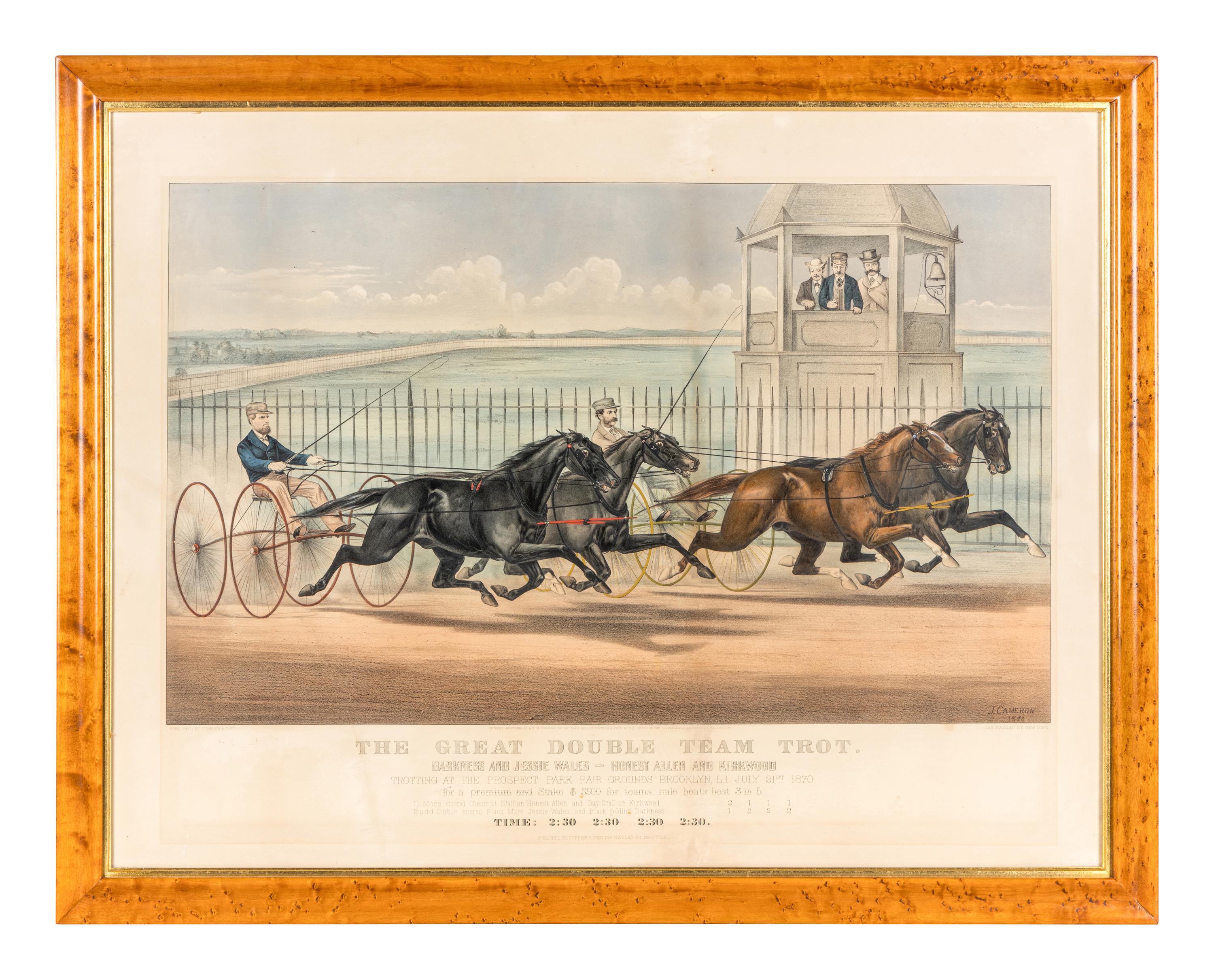 [HORSE RACING SCENES] -- CURRIER and IVES, publishers -- After John Cameron, J. McAuliffe, or Louis Maurer