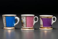 Three Grocer's Porcelain Occupation Shaving Mugs