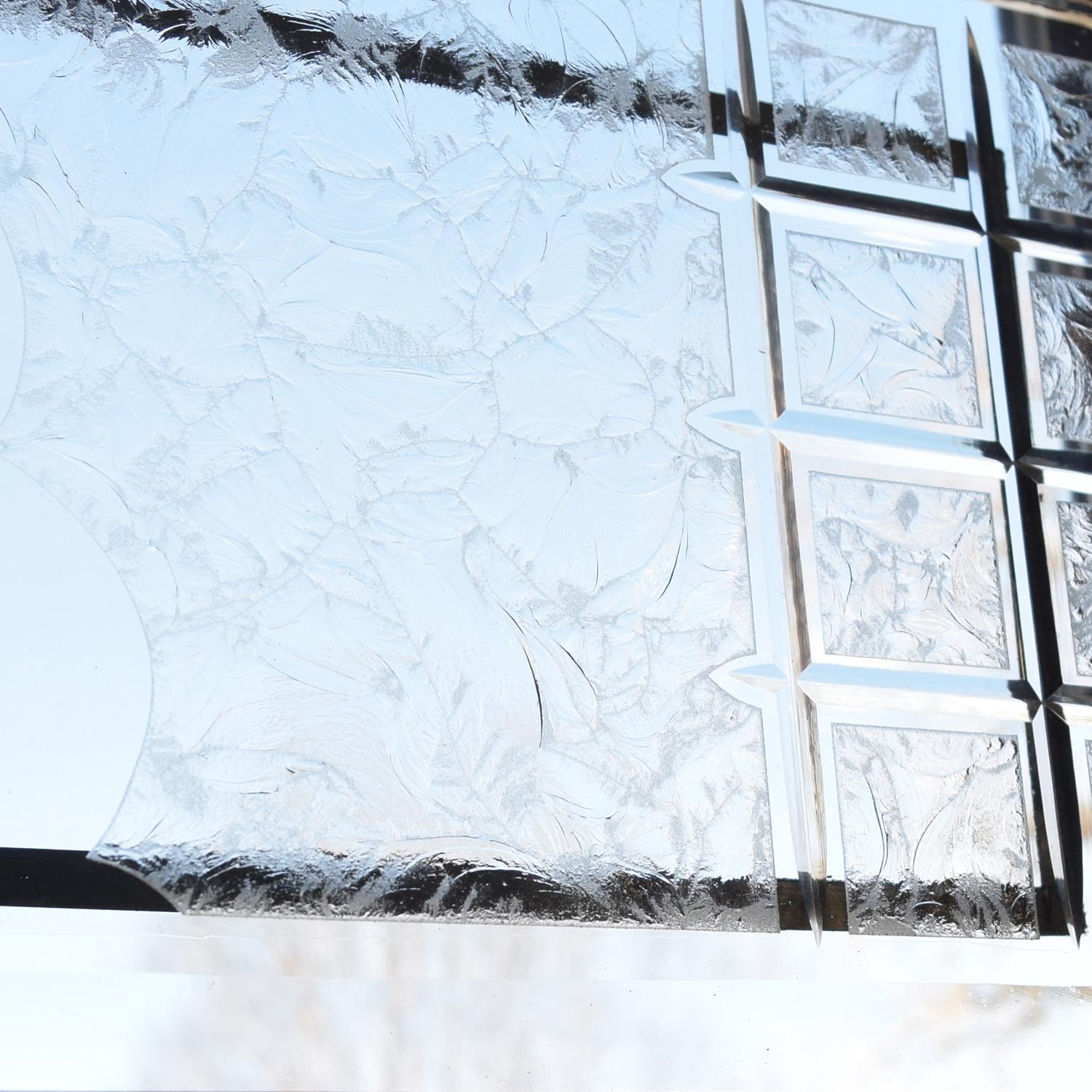 A Leaded Glass Transom Window 36" W x 2" D x 14" H — United States, Late 19th/Early 20th Century