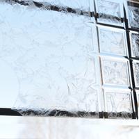 A Leaded Glass Transom Window 36" W x 2" D x 14" H — United States, Late 19th/Early 20th Century