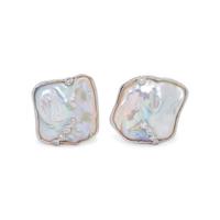 CULTURED PEARL AND DIAMOND EARRINGS
