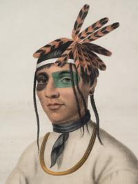 Three Hand-Colored Lithographs by George Catlin (American, 1796-1872) and a Lithograph Published by McKenney and Hall