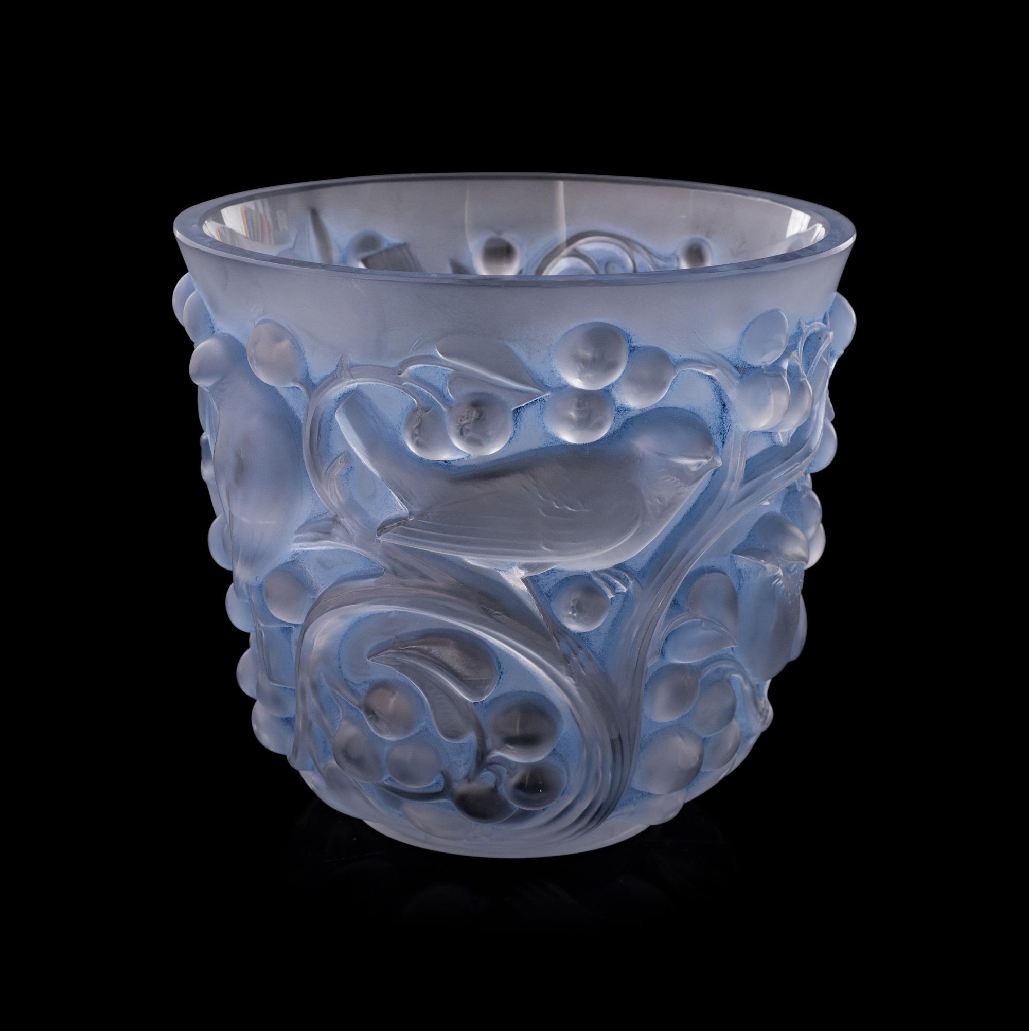 An R. Lalique Avalon Glass Vase