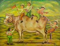Esau Andrade, (Mexican, 20th/21st century), La Vaca, 1996