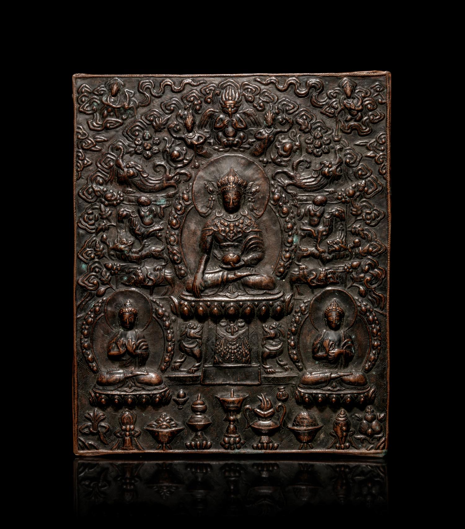 A Copper Plated Buddha Wall Hanging