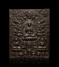 A Copper Plated Buddha Wall Hanging