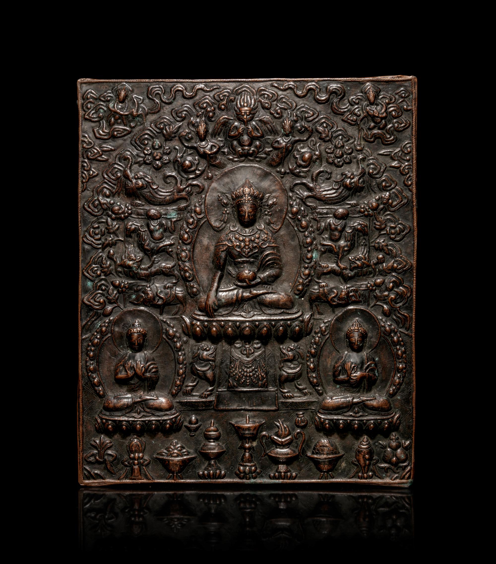A Copper Plated Buddha Wall Hanging