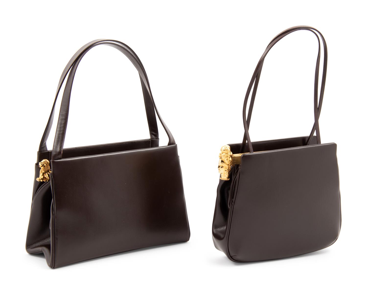 Two Judith Leiber Leather Handbags