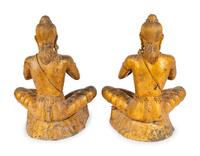 A Pair of Thai Gilt Bronze Figures of Musicians and One Dancer — 20TH CENTURY
