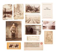 [WESTERN AMERICANA]. A group of assorted ephemera, including items related to sharpshooters, Native Americans, and William F. "Buffalo Bill" Cody.