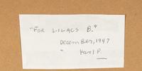 For Lilacs B. , 1947