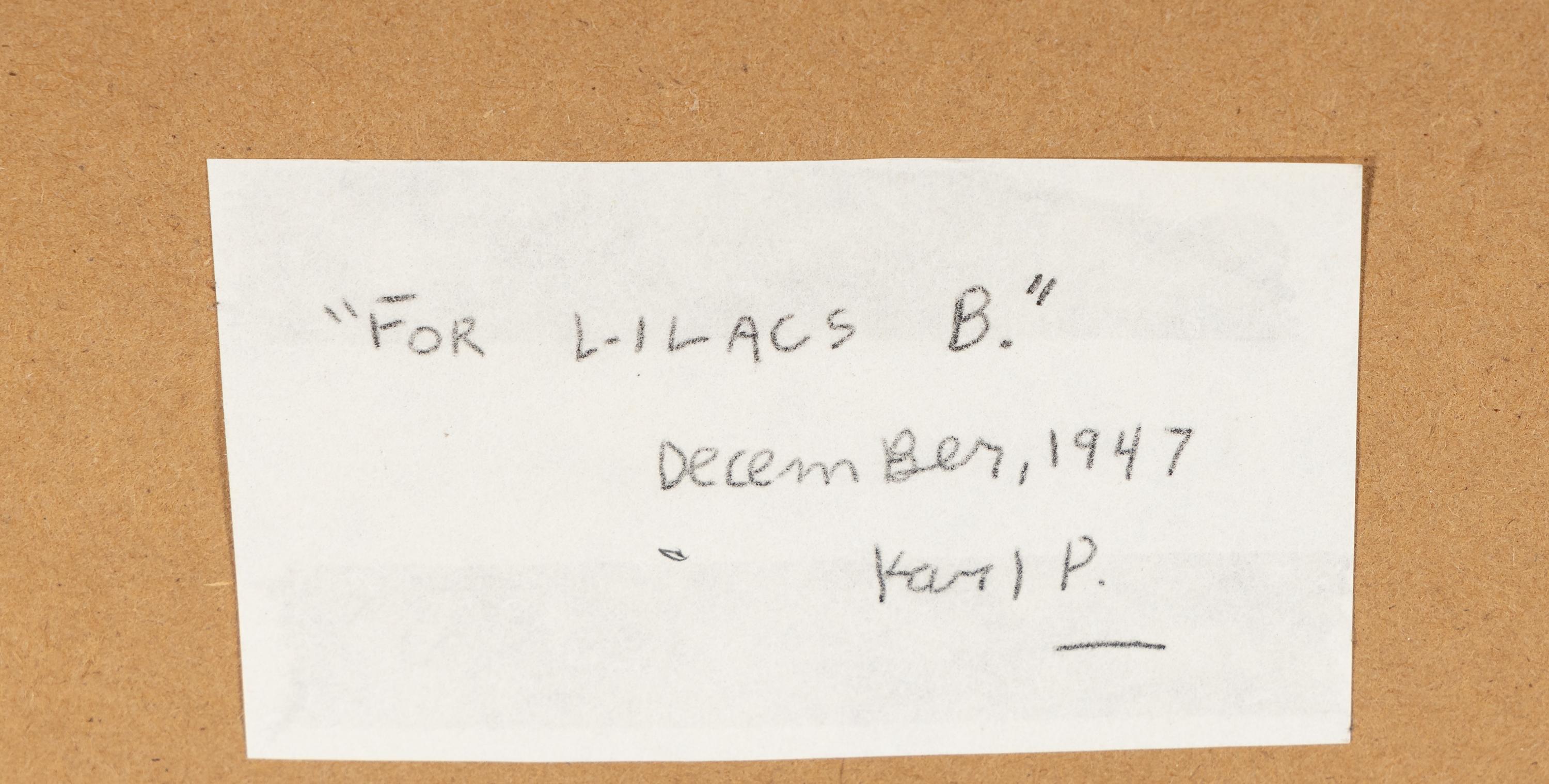 For Lilacs B. , 1947
