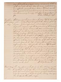 [SLAVERY & ABOLITION]. Manuscript court document related to the sale of an enslaved woman named "Frances," Fayette County, TX, 1857.
