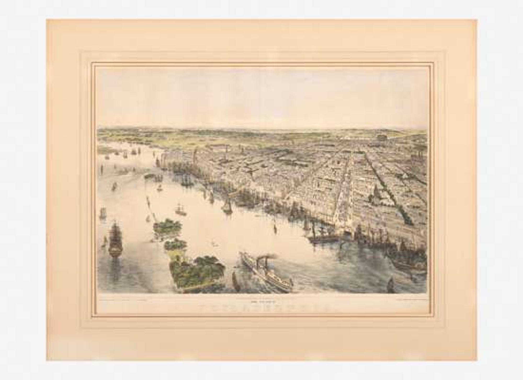 [Philadelphia & Pennsylvania ] Bachmann, J.: Birds Eye View of Philadelphia