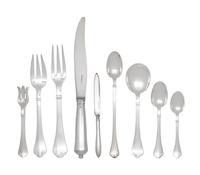 A Puiforcat Silver-Plate Flatware Service