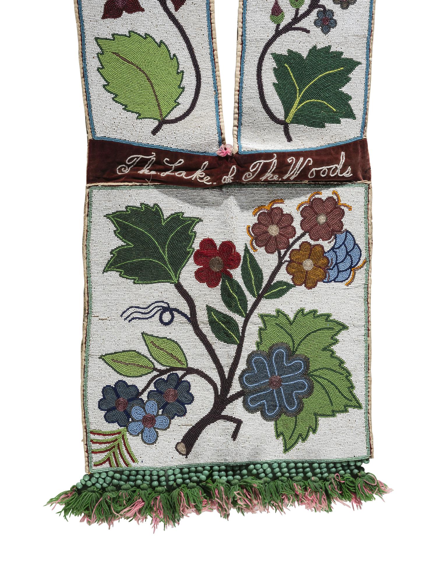 Anishinaabe Beaded Bandolier Bag , The Lake of the Woods