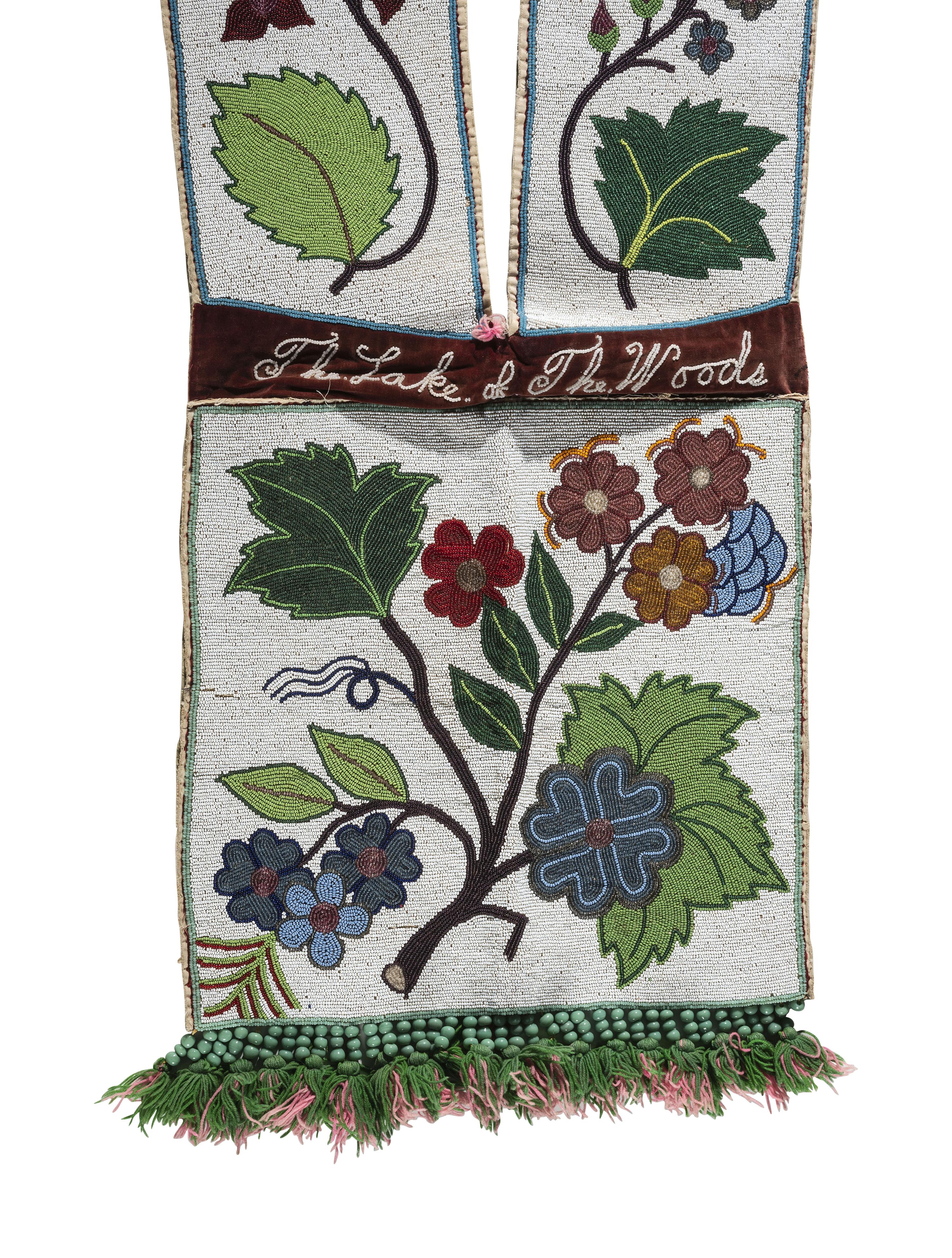 Anishinaabe Beaded Bandolier Bag , The Lake of the Woods