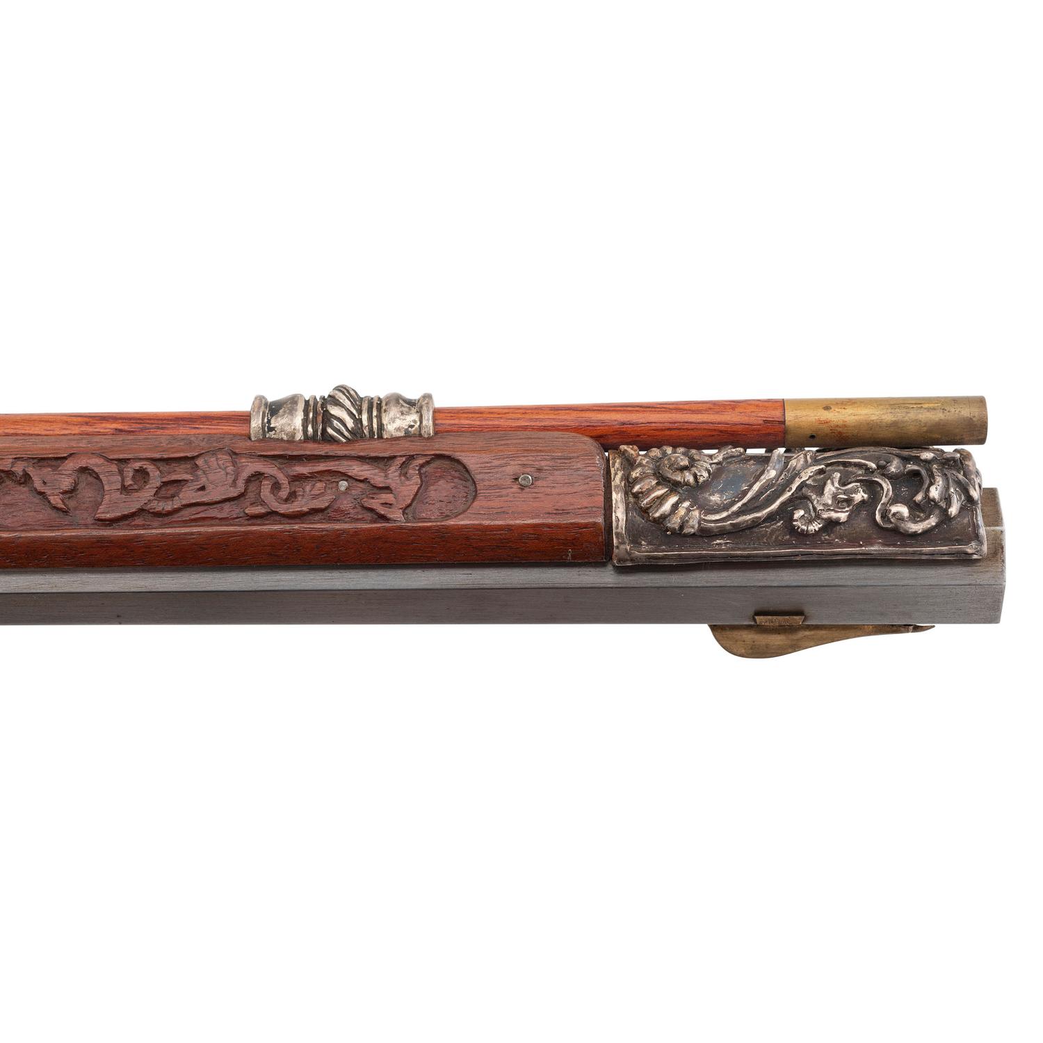 Contemporary Schwabian Wheellock Rifle in the Style of Johann Michael Maucher by John B. Derrick (American, b.1936)
