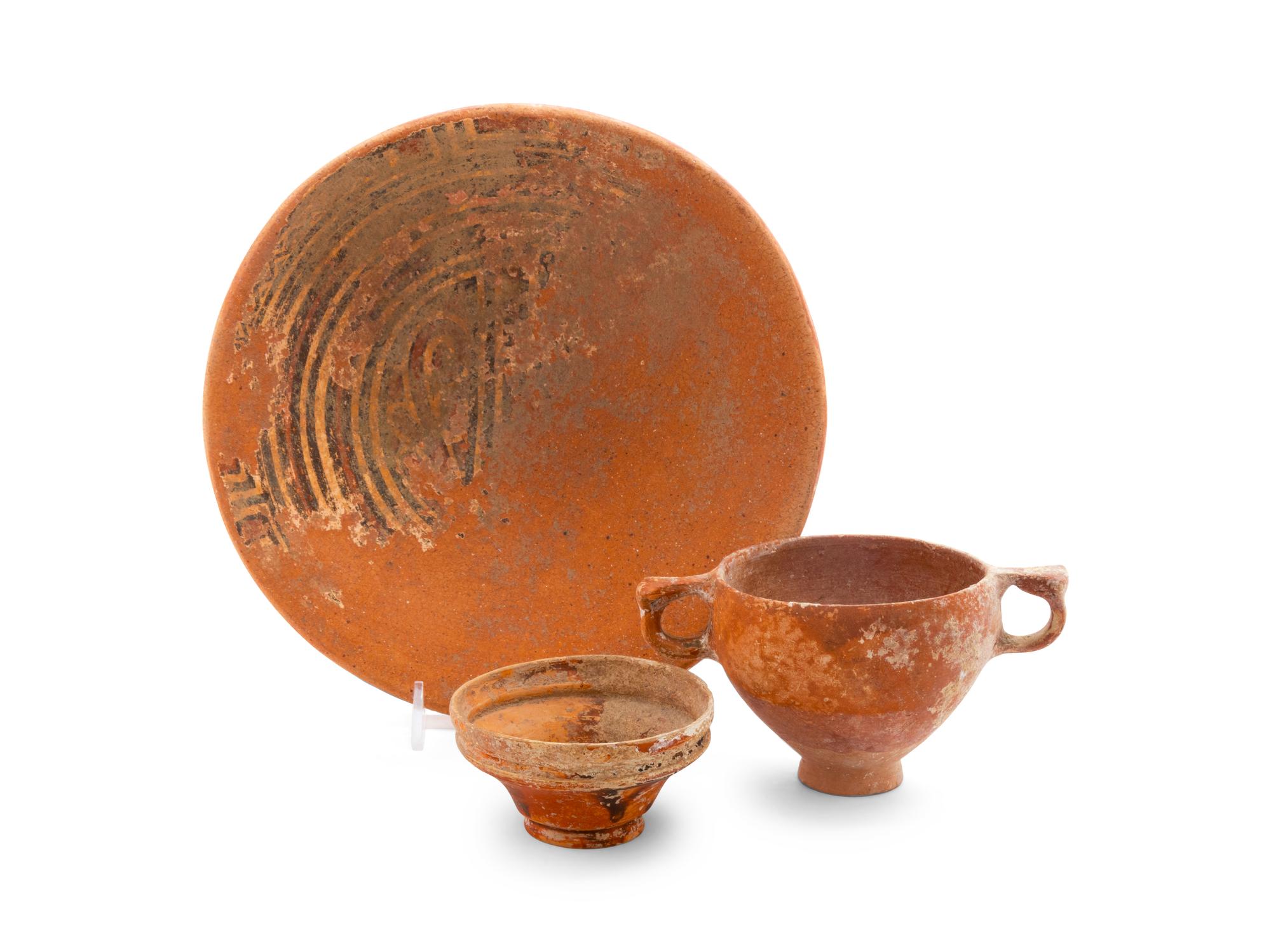 Three Ancient Terra Cotta Vessels