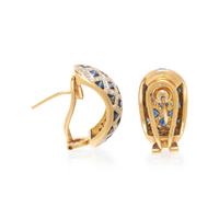 SAPPHIRE AND DIAMOND EARRINGS