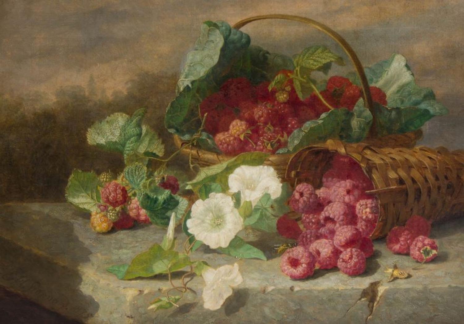 Raspberries in Baskets