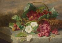 Raspberries in Baskets