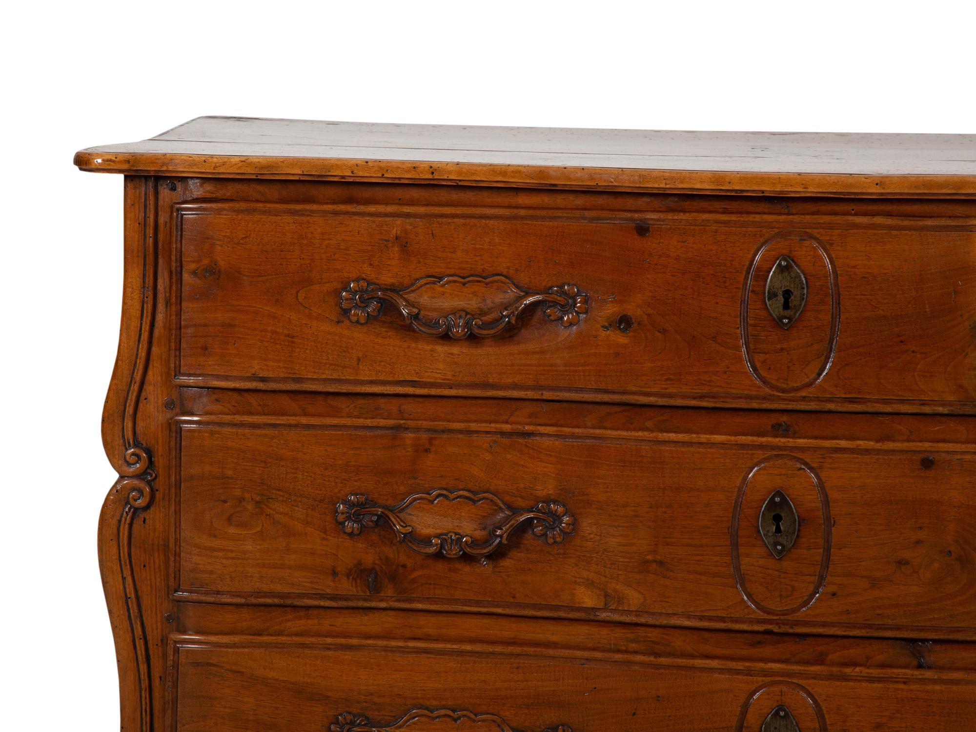 A Louis XV Provincial Fruitwood Commode
