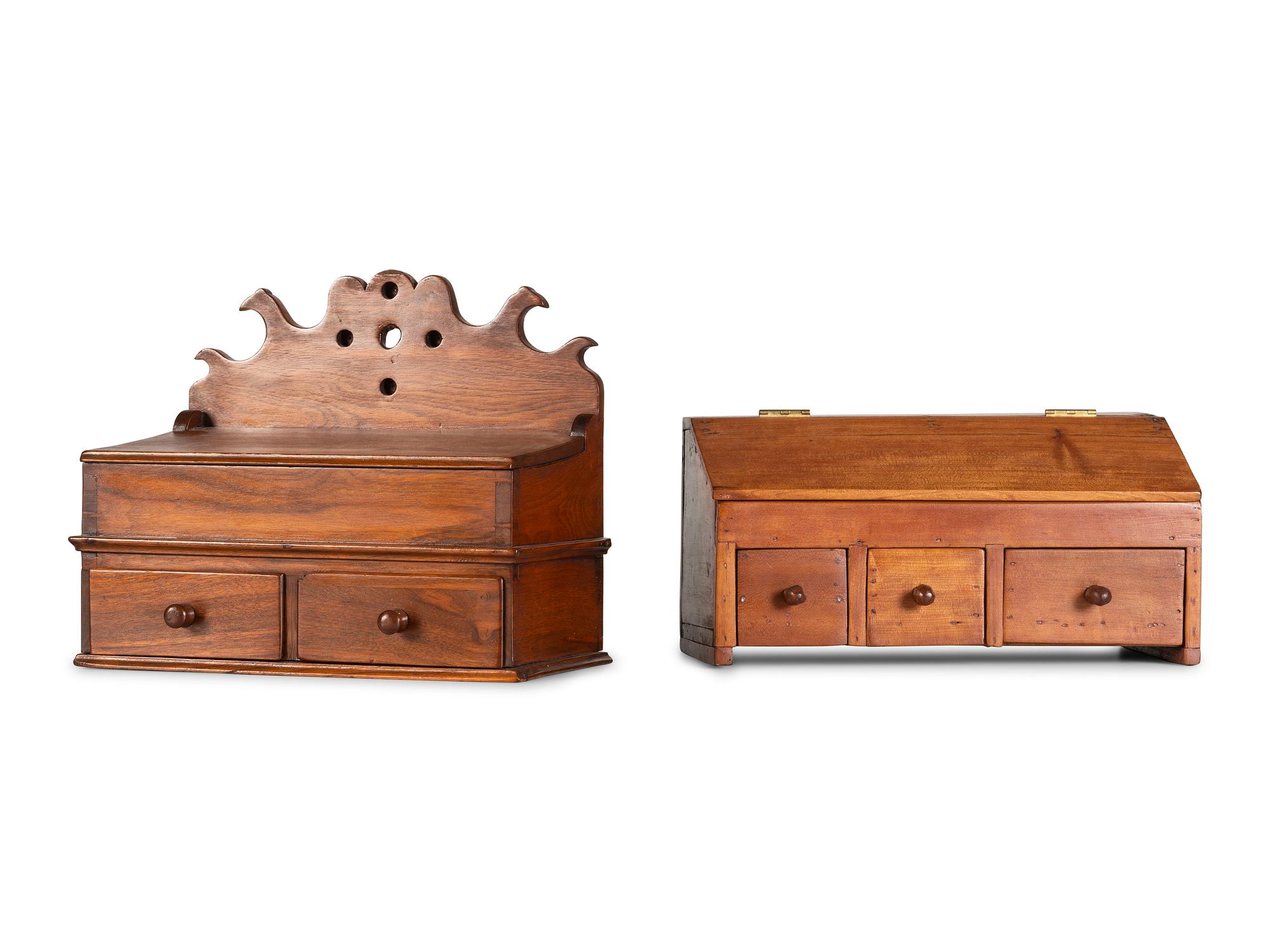 Two Wooden Wall Boxes