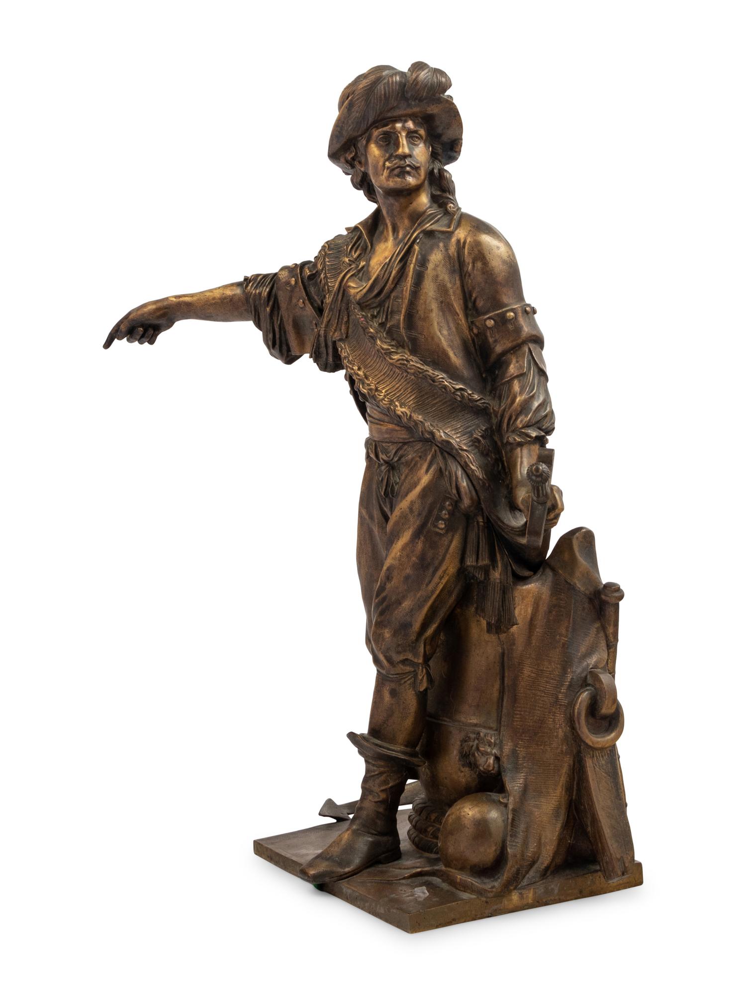 A Gilt Bronze Statue of a Man