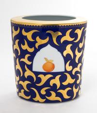 A Rosenthal Bulgari Porcelain Vase Height 6 1/2 inches.