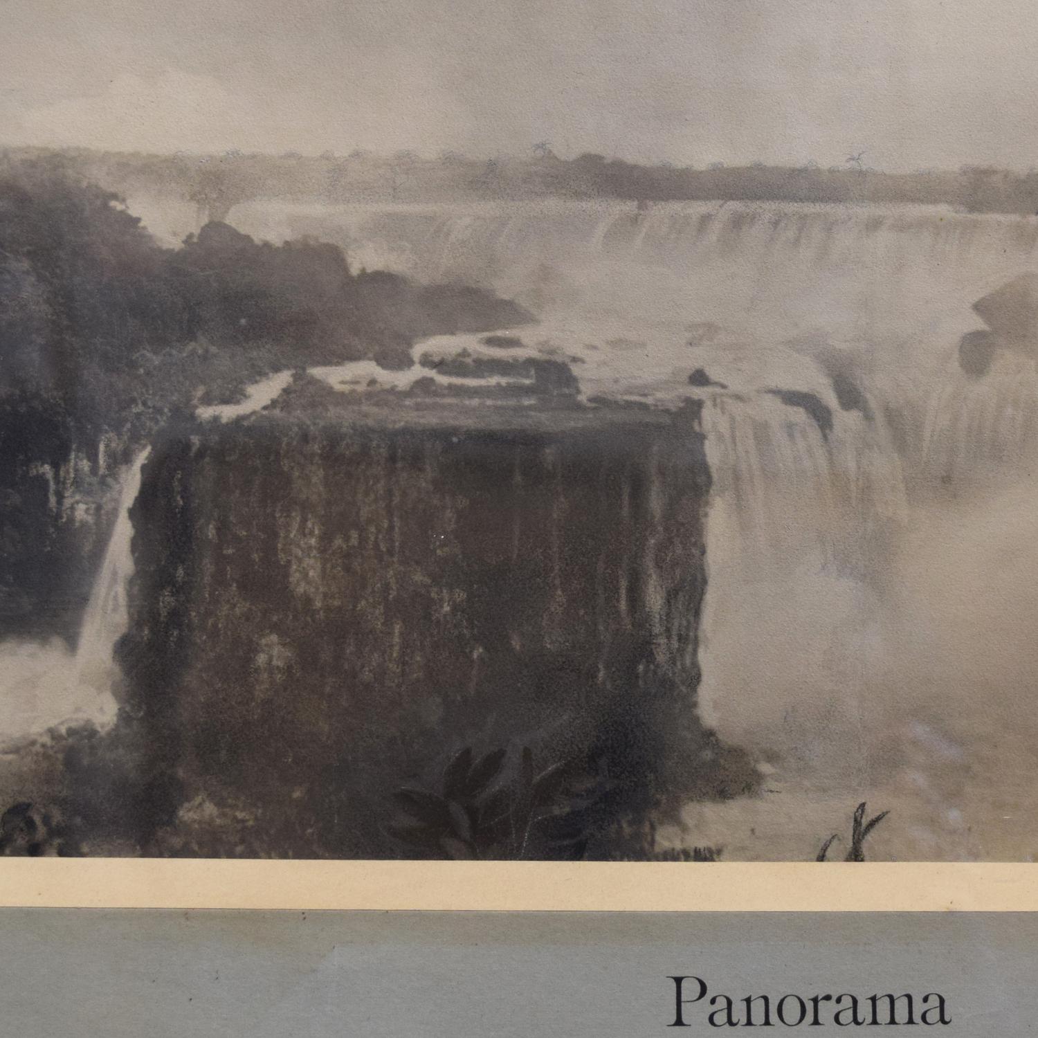 A Panoramic Photograph of Iguazu Falls, Enrique Carlos Moody 63" W x 1.5" D x 25" H — Argentina, Circa 1900