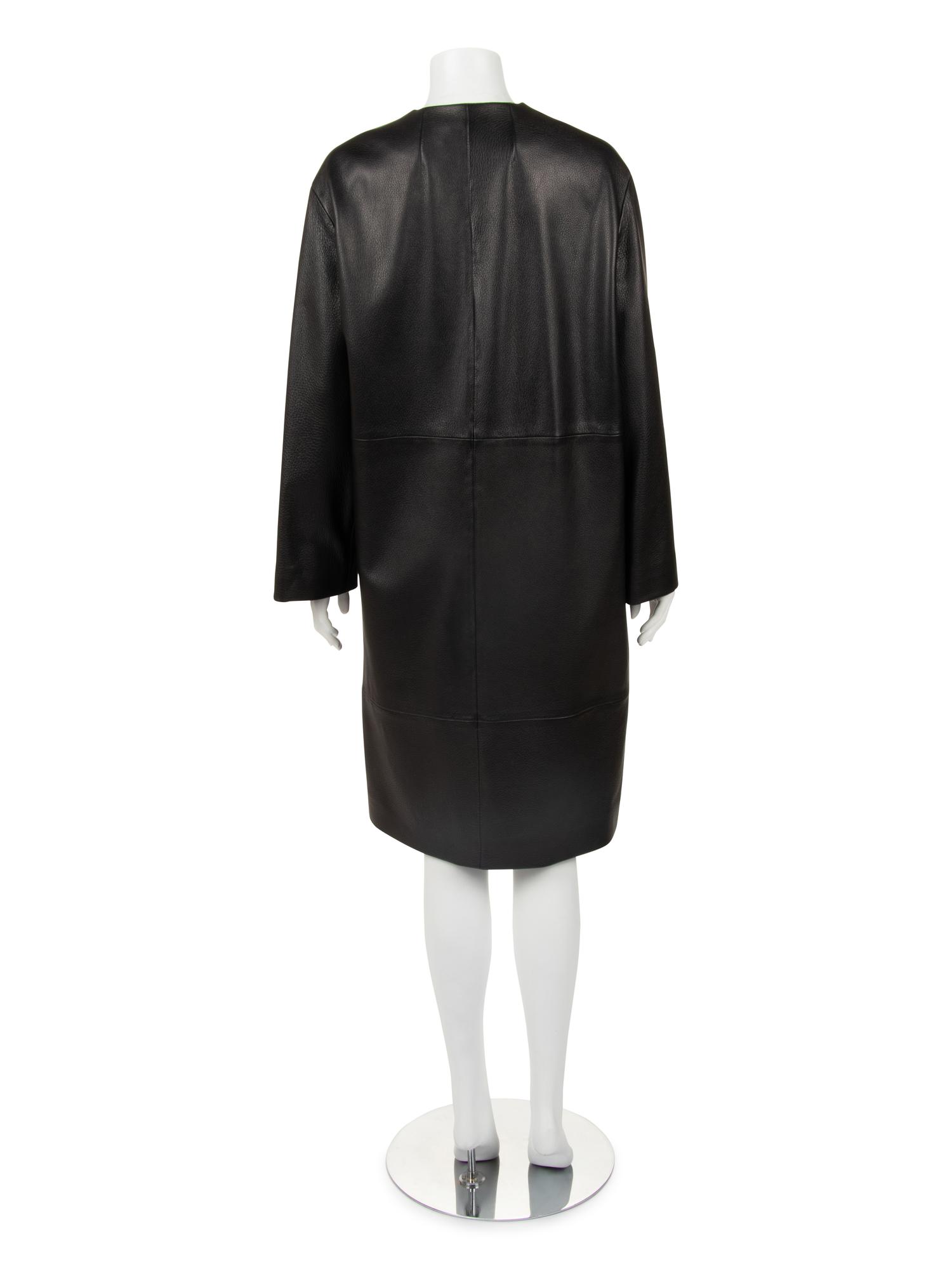 The Row Deerskin Leather Wrap Coat