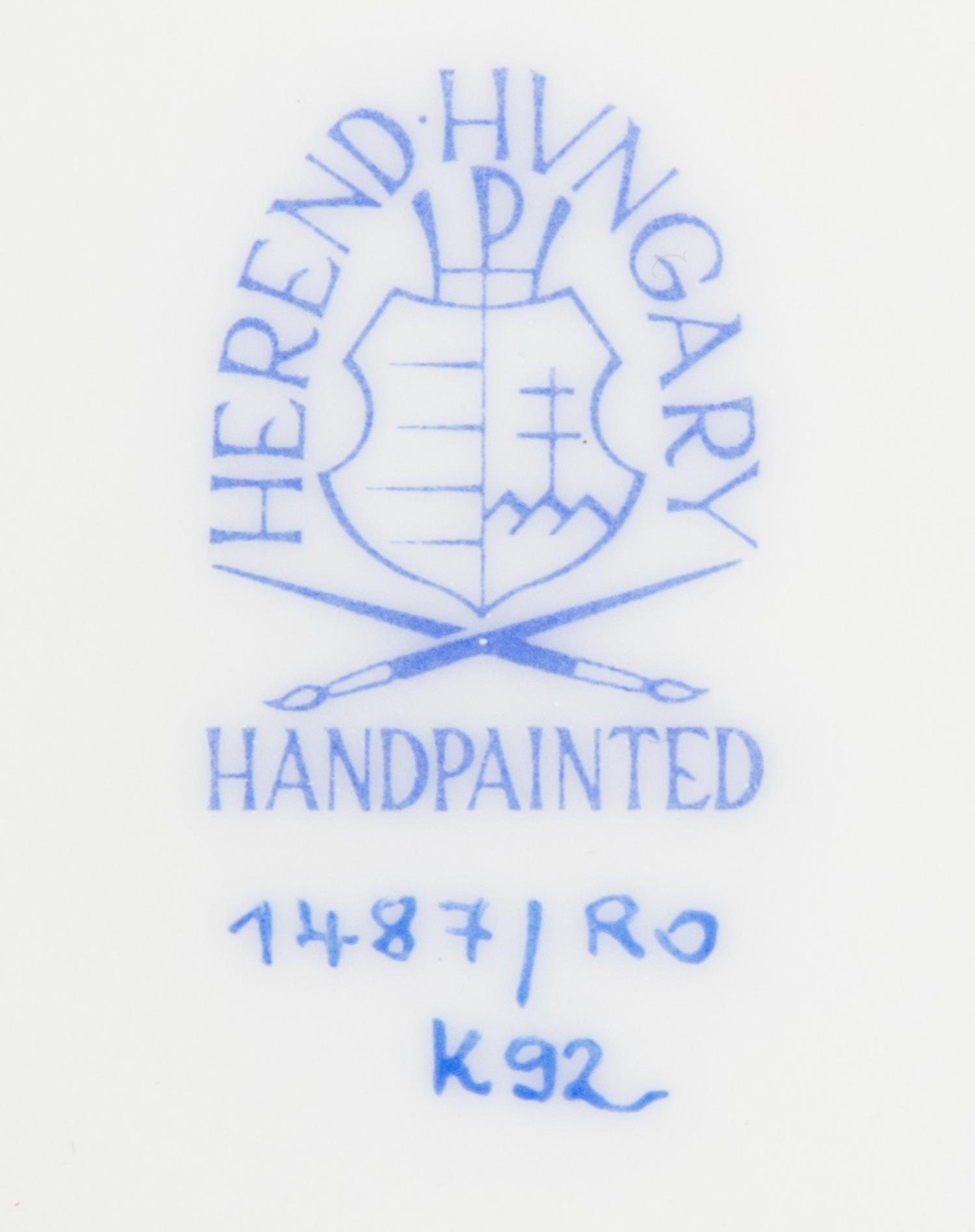 A Herend Rothschild Bird Porcelain Coffee Service