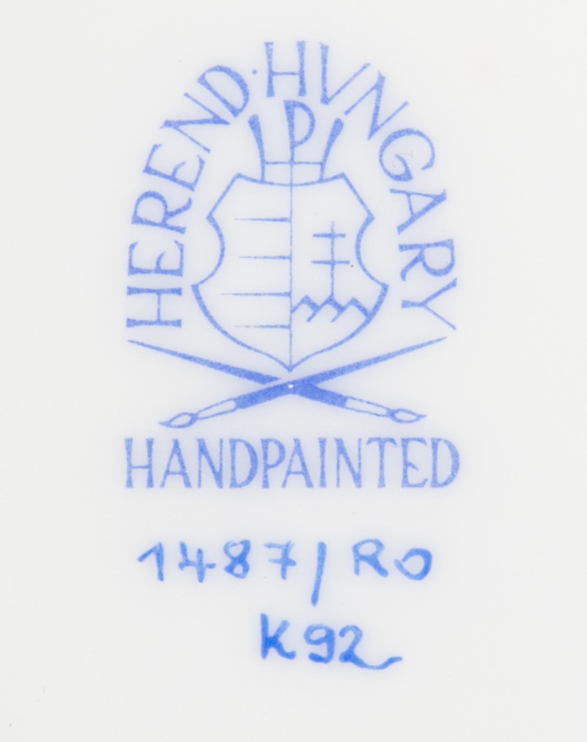 A Herend Rothschild Bird Porcelain Coffee Service