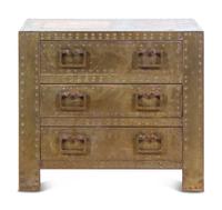A Brass Clad Chest of Drawers