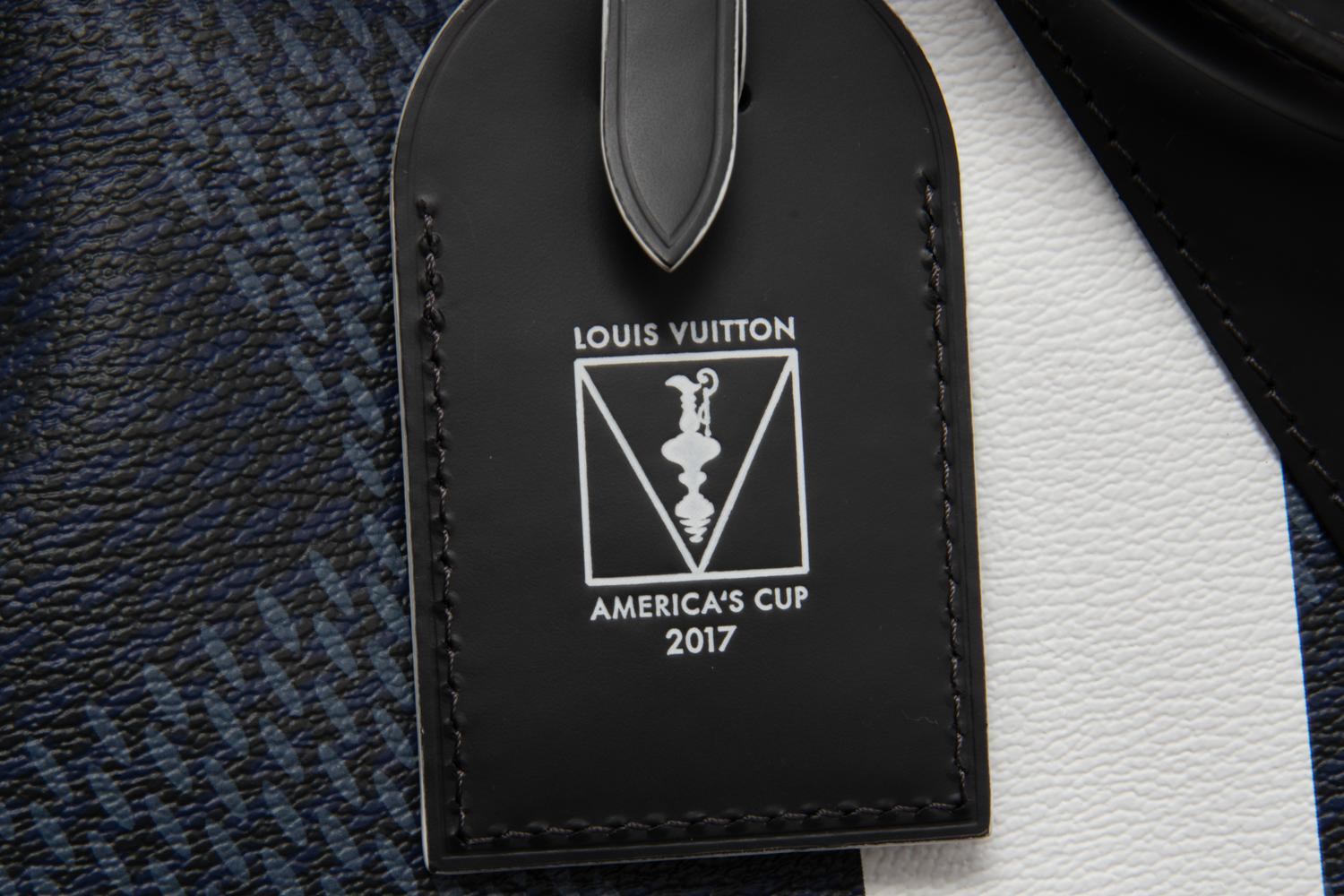 Louis Vuitton Keepall Bandoulière 45 in Latitude Damier Cobalt, America's Cup, 2017