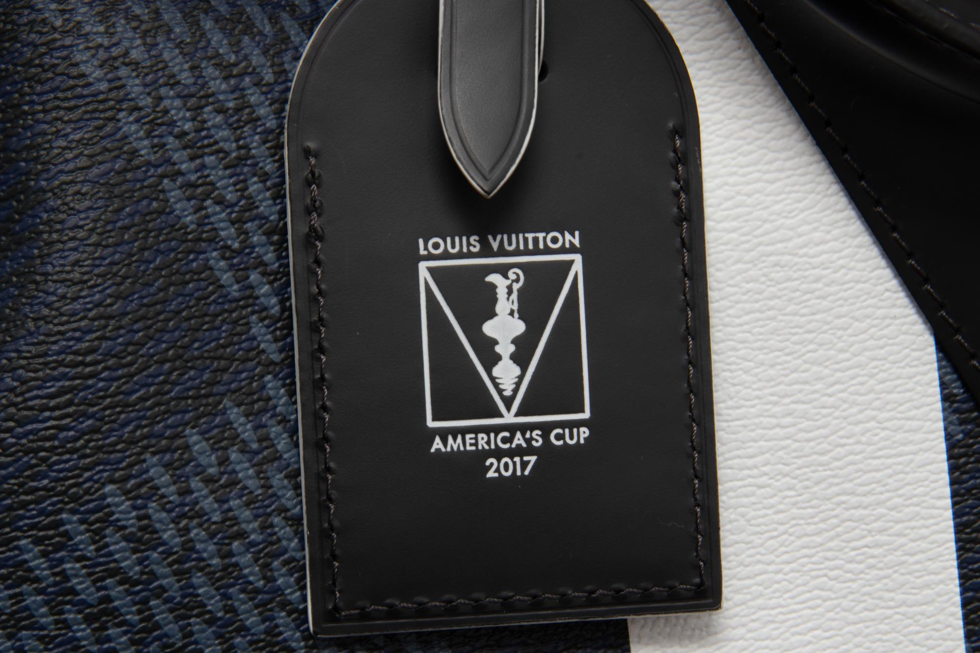 Louis Vuitton Keepall Bandoulière 45 in Latitude Damier Cobalt, America's Cup, 2017