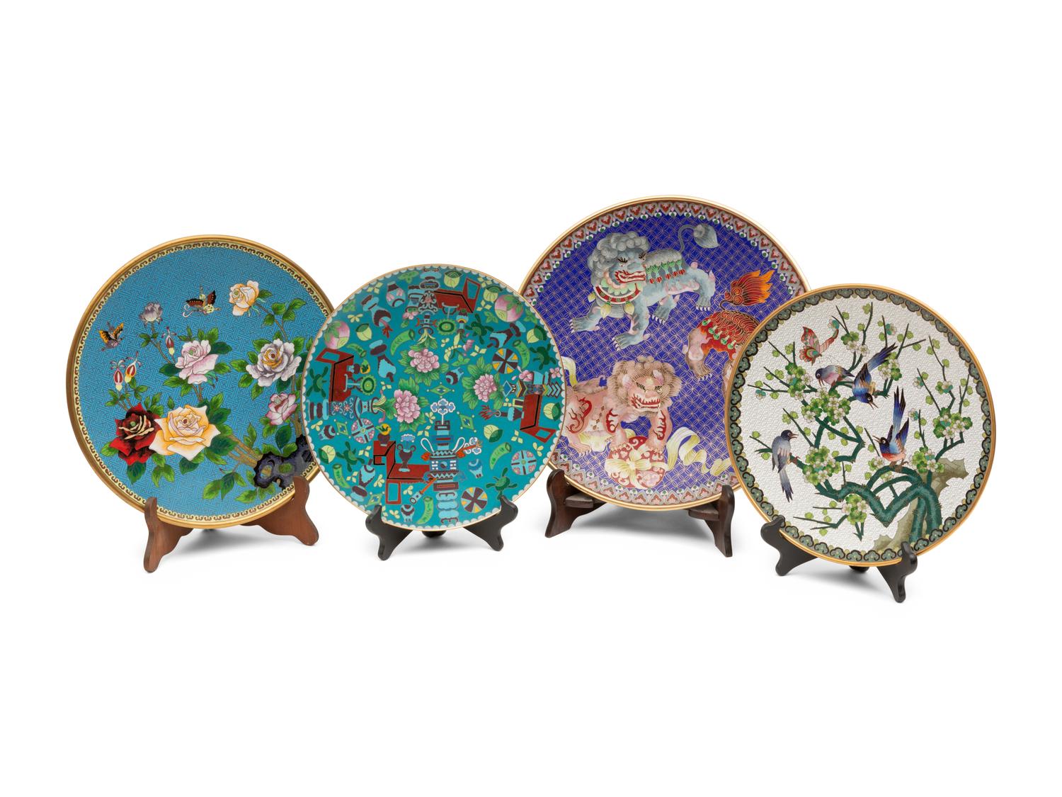 Eight Japanese Cloisonné Chargers