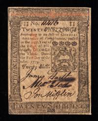 A Pennsylvania Colony 1/10/1773 20 Shilling Note