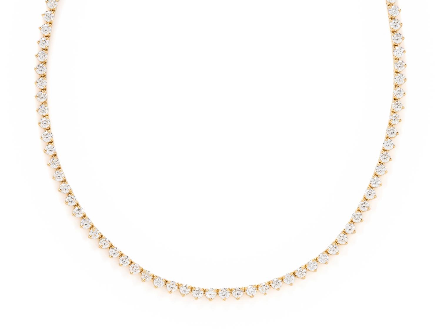 YELLOW GOLD AND DIAMOND NECKLACE