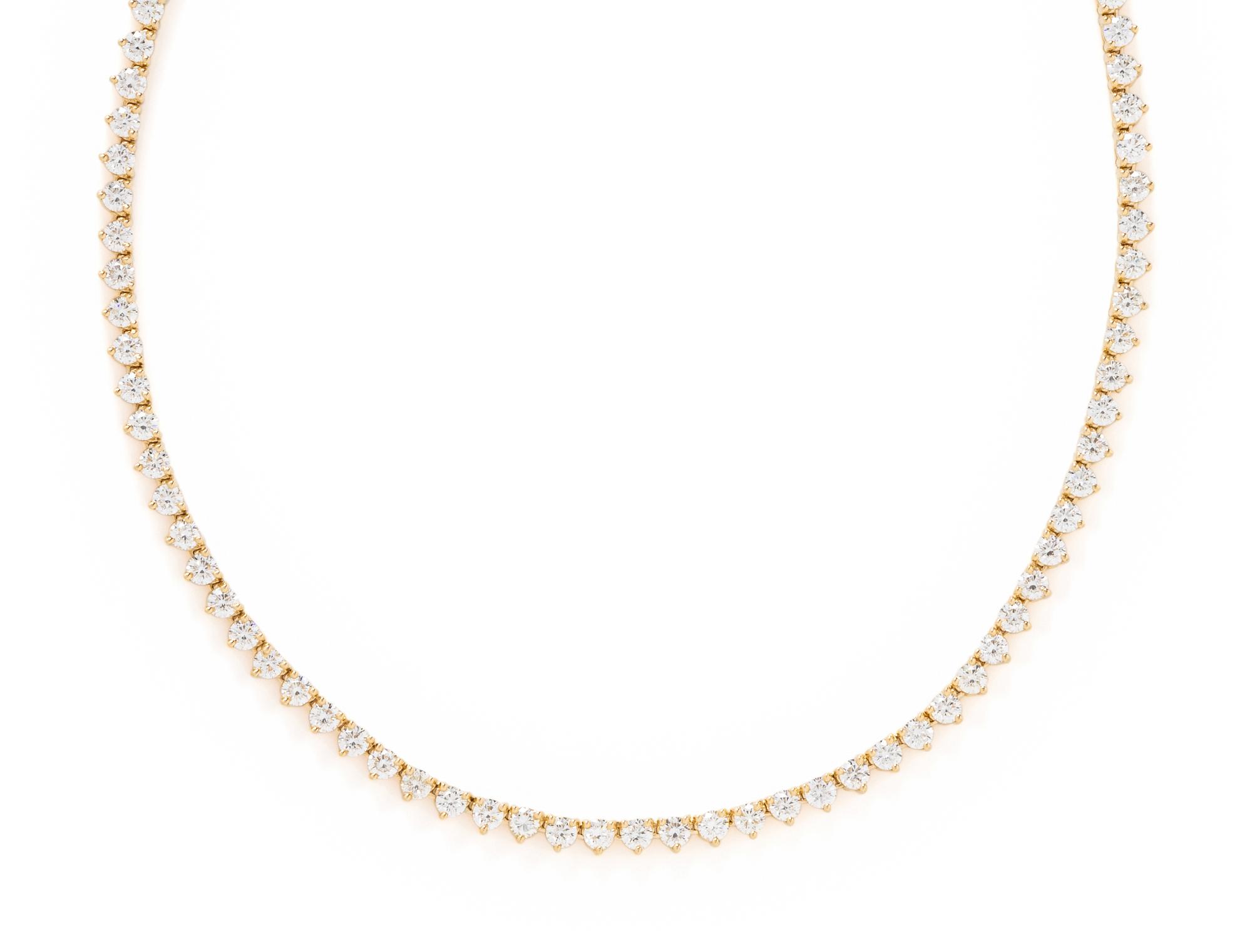 YELLOW GOLD AND DIAMOND NECKLACE