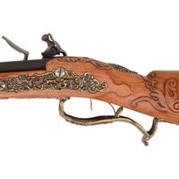 Carved Contemporary Flintlock Jaeger in the Style of Caspar Zellner