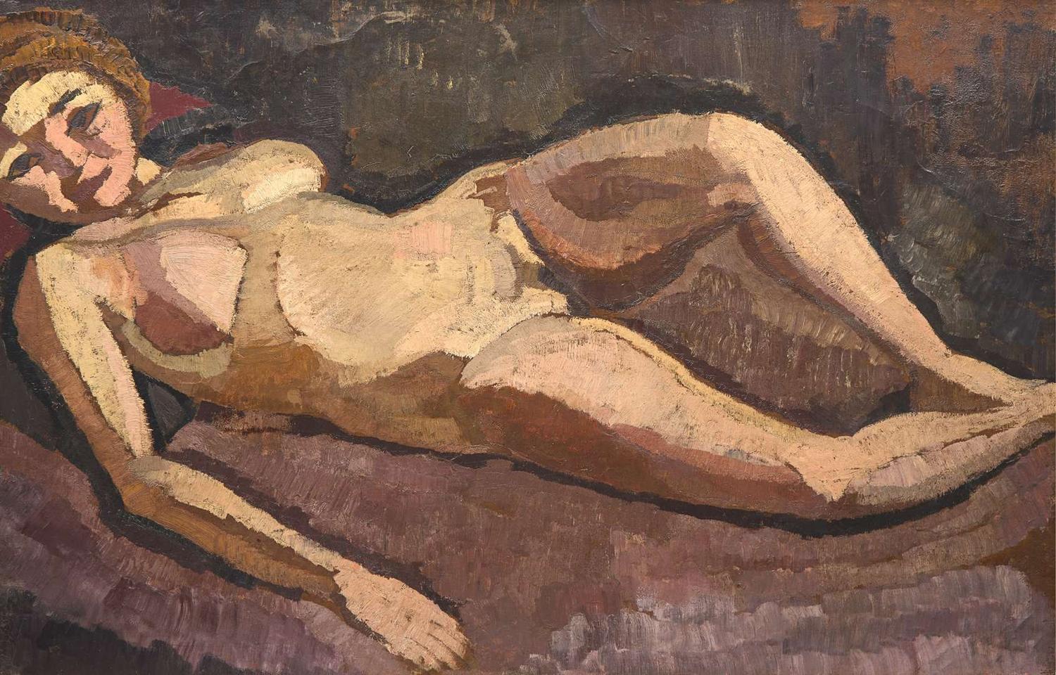 Roger de la Fresnaye (French, 1885-1925) - Femme Nue Couchée