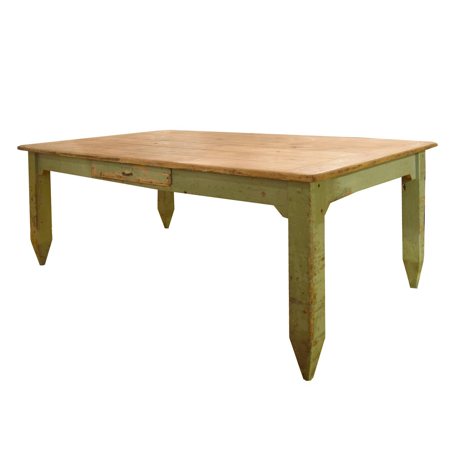 A Pine Work Table 86" W x 47" D x 31" H — Italy, Circa 1920