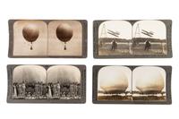 [CIVIL WAR]. A group of 38 stereoviews, highlighted by images of the Grand Review at Washington, DC, the National Cemetery and other locations in Arlington, VA, and later aviation views.