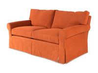 A George Smith Two-Cushion Sofa with Custom Upholstery and Throw Pillows