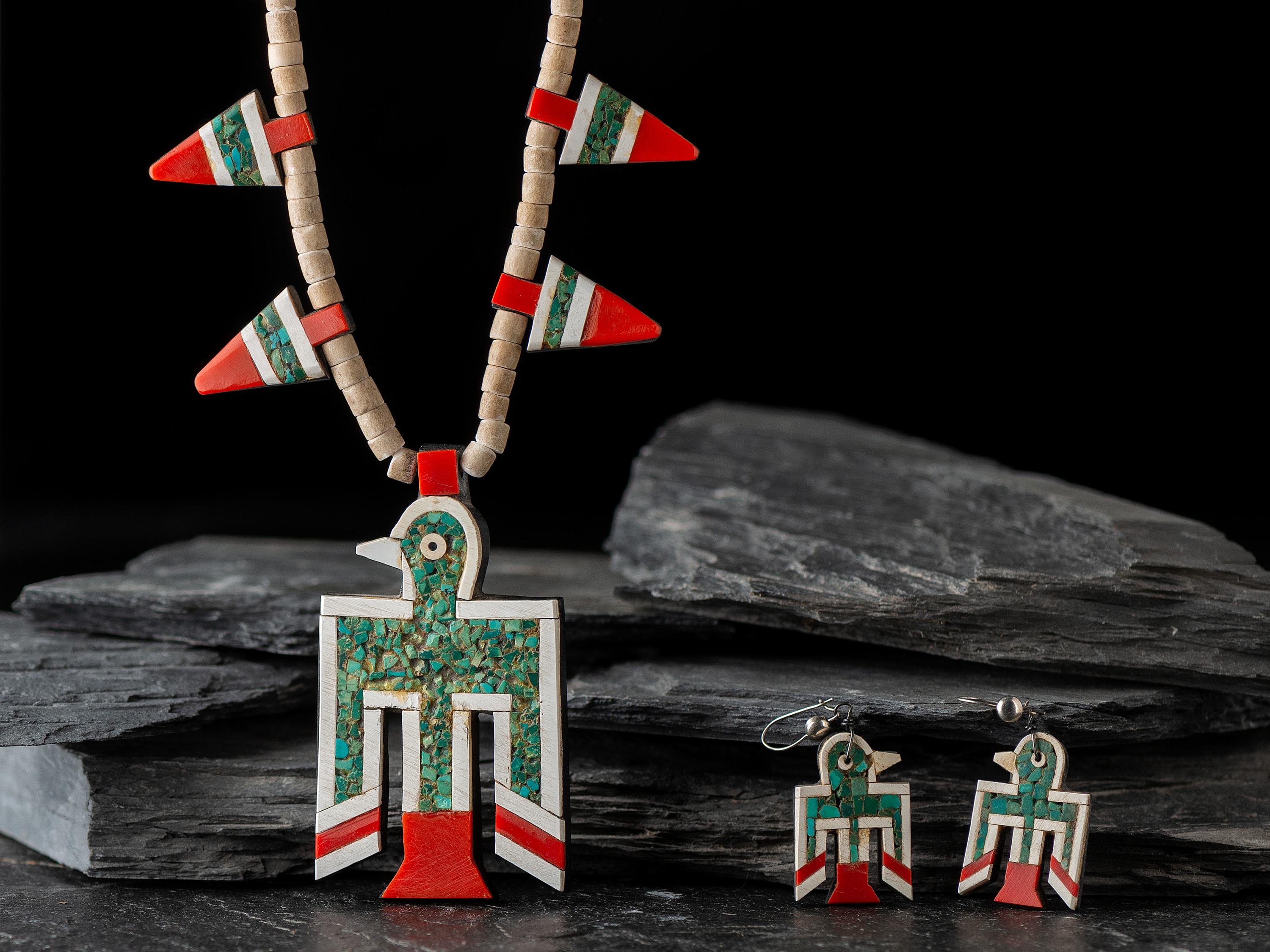 Kewa Depression Era Necklace and Earring Set