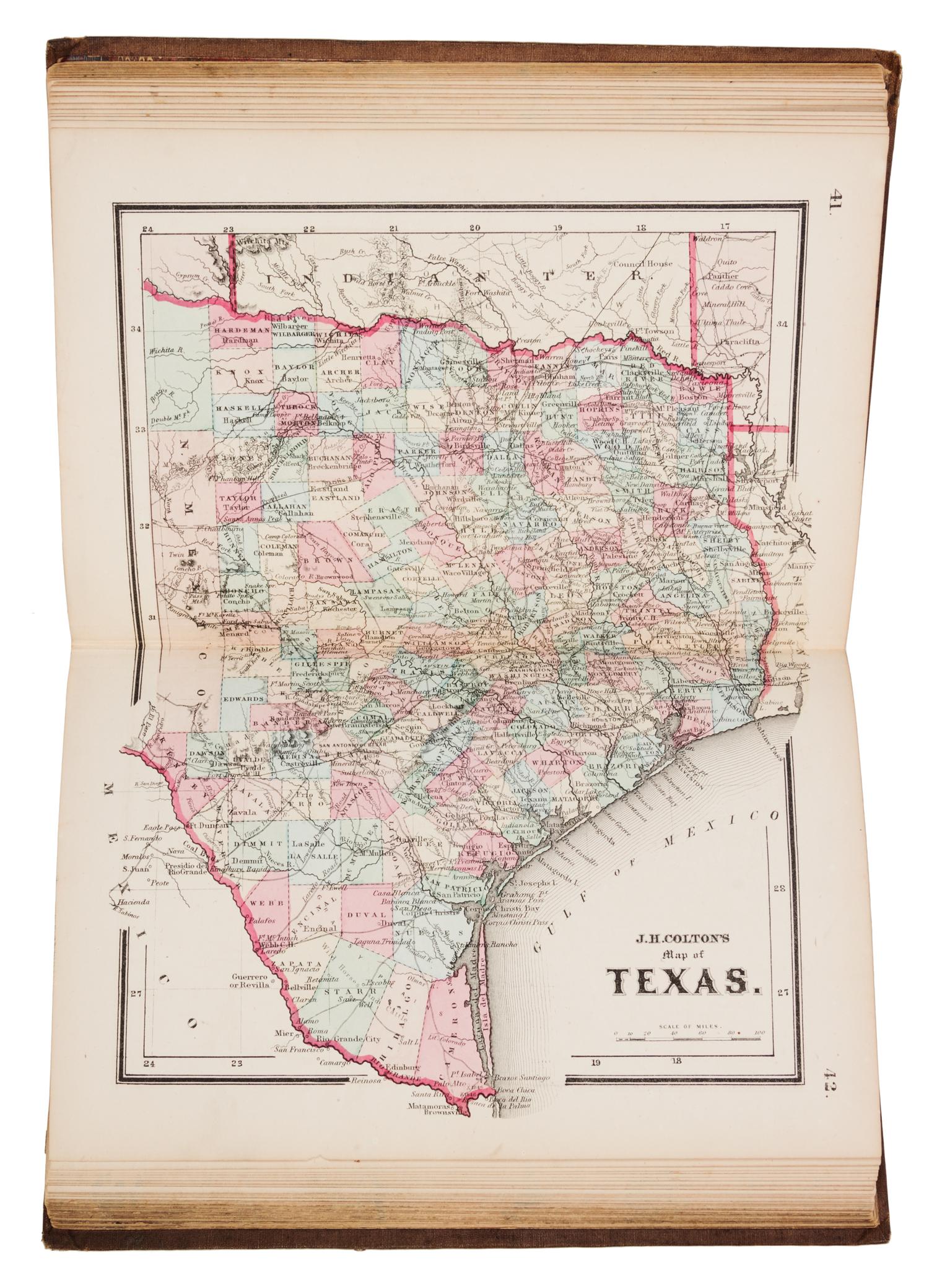 COLTON, Joseph Hutchins (1800-1893). Colton's Octavo Atlas of the World. New York: G. W. and C. B. Colton & Co., 1866.