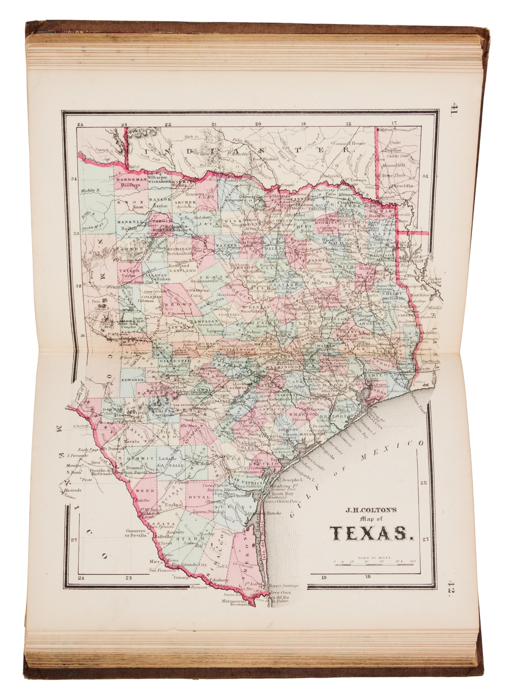 COLTON, Joseph Hutchins (1800-1893). Colton's Octavo Atlas of the World. New York: G. W. and C. B. Colton & Co., 1866.